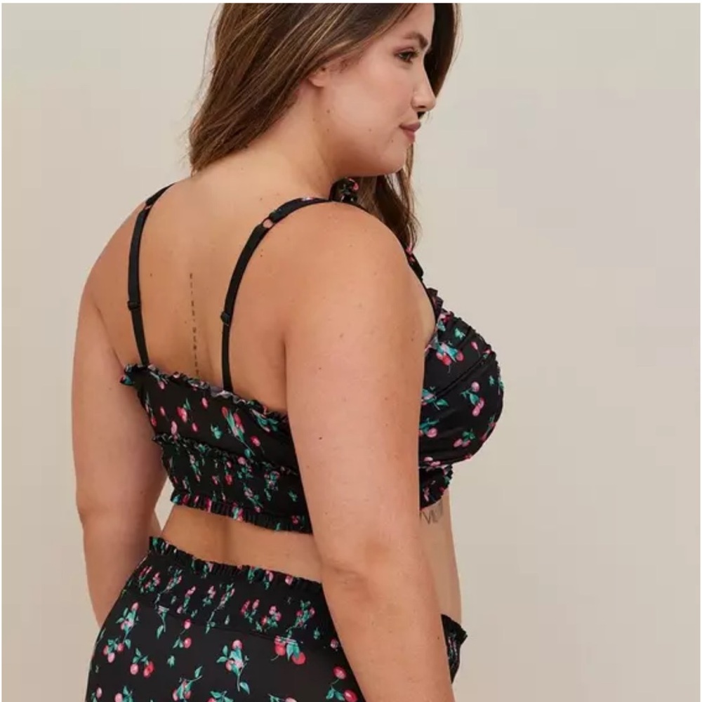 Torrid Black Cherry Patterned Bralette - image 5